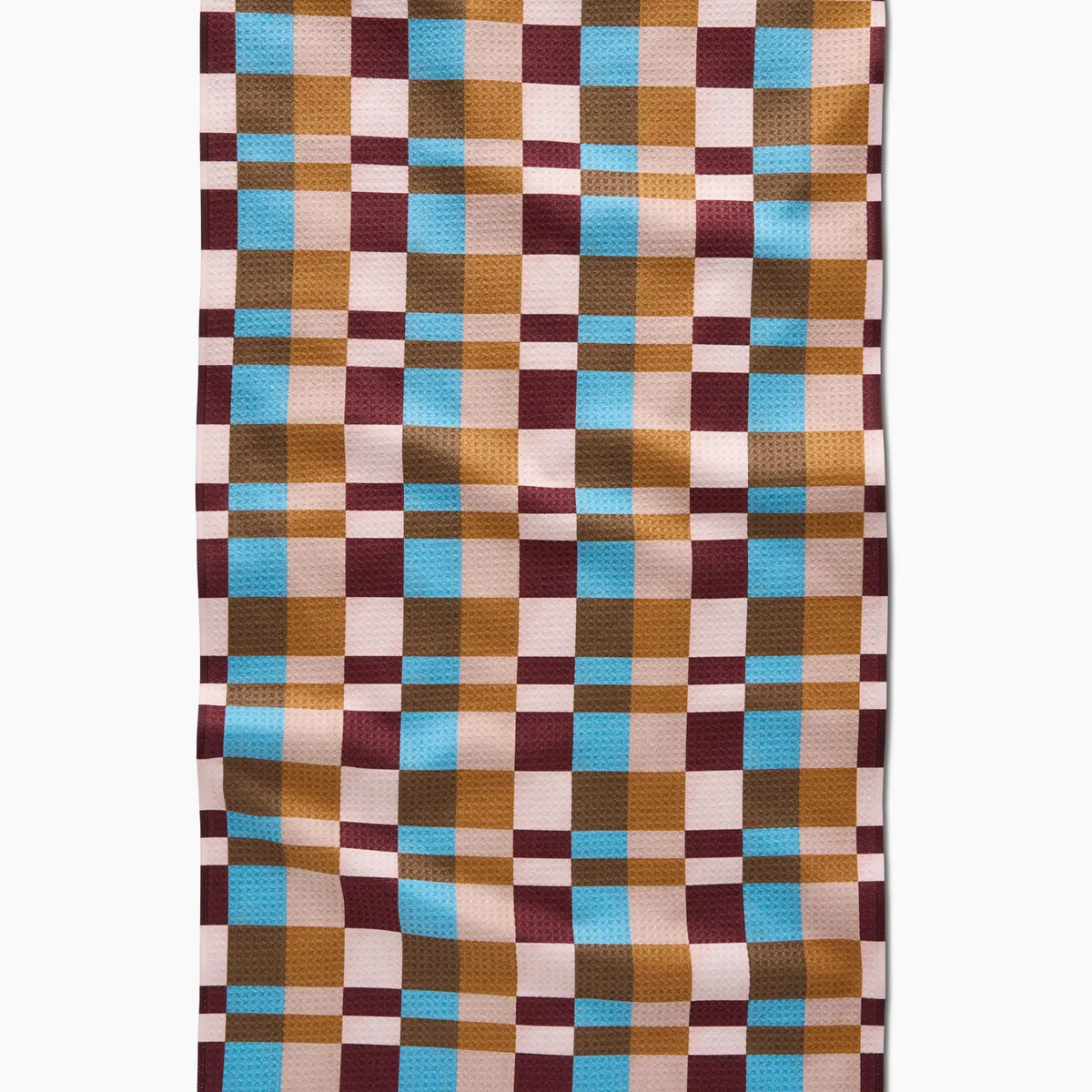 Geometry Cozy Day Checkers Tea Towel