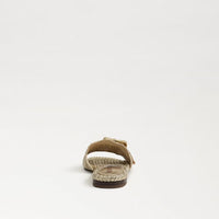 Sam Edelman Bambi Slide Sandal in Amber Gold Raffia