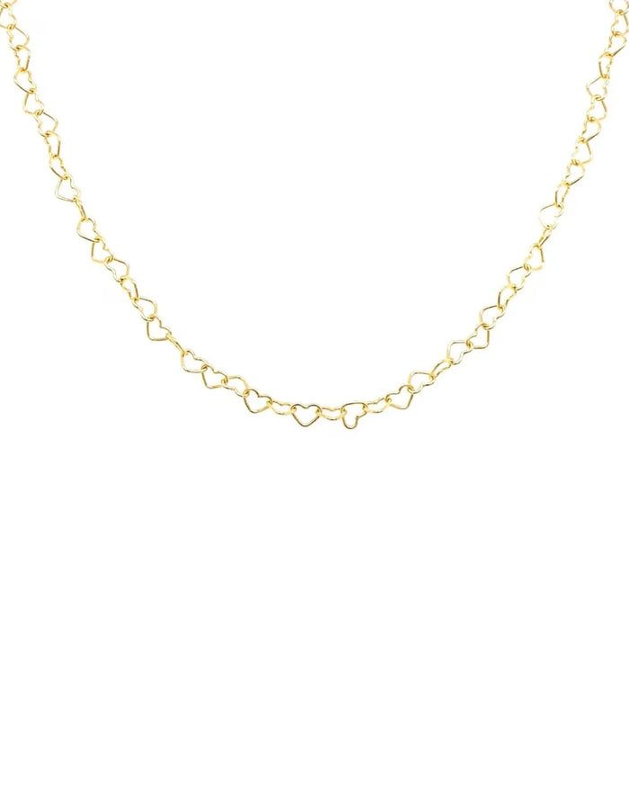 Natalie Wood Adorned Heart Layering Necklace- Gold