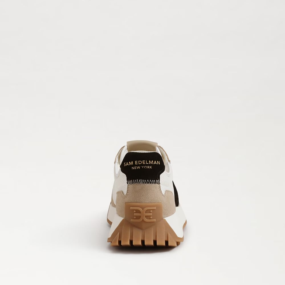 Sam Edelman Langley 3 Lace Up Sneaker- White/Beige