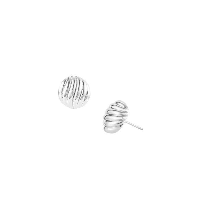 Natalie Wood Eclipse Ball Stud Earring in Silver