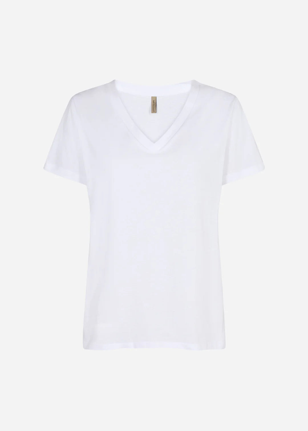 Donna White V Neck Tee