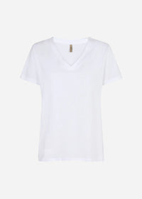 Donna White V Neck Tee