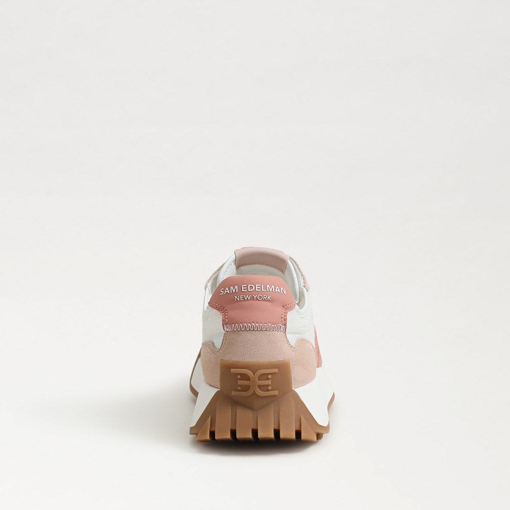 Sam Edelman Langley 3 Lace Up Sneaker- White/ Blush