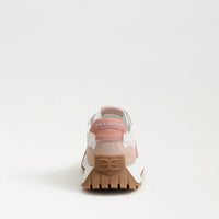 Sam Edelman Langley 3 Lace Up Sneaker- White/ Blush
