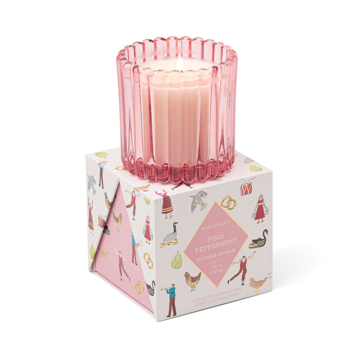 Paddywax Tinted Glass Candle - Pink Peppermint