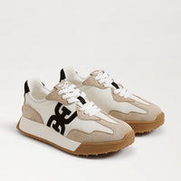 Sam Edelman Langley 3 Lace Up Sneaker- White/Beige