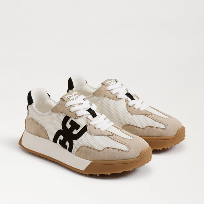 Sam Edelman Langley 3 Lace Up Sneaker- White/Beige