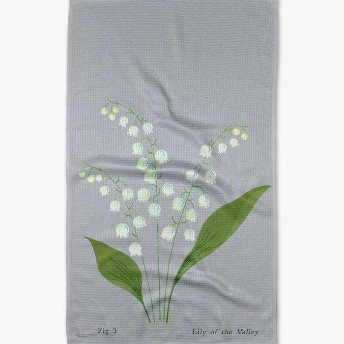 Geometry May Lilly of the Valley Tea Towel