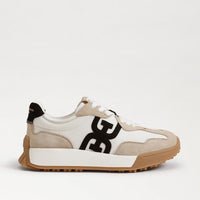Sam Edelman Langley 3 Lace Up Sneaker- White/Beige