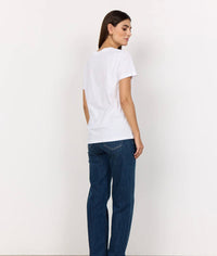 Donna White V Neck Tee