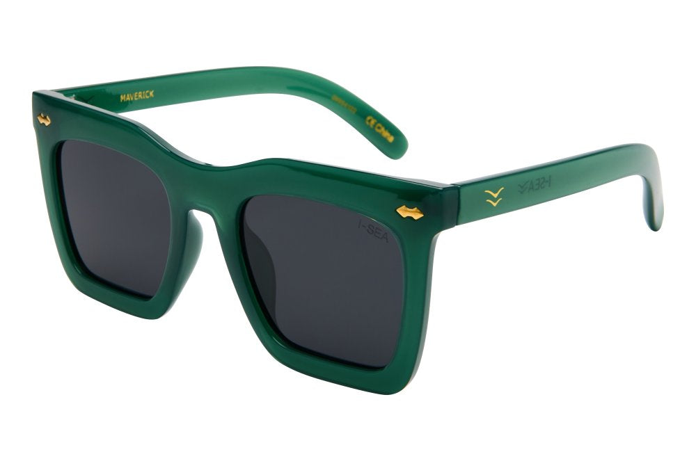I-SEA Maverick Sunglasses Kale/ Smoke Polarized Lens