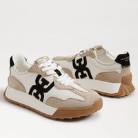 Sam Edelman Langley 3 Lace Up Sneaker- White/Beige