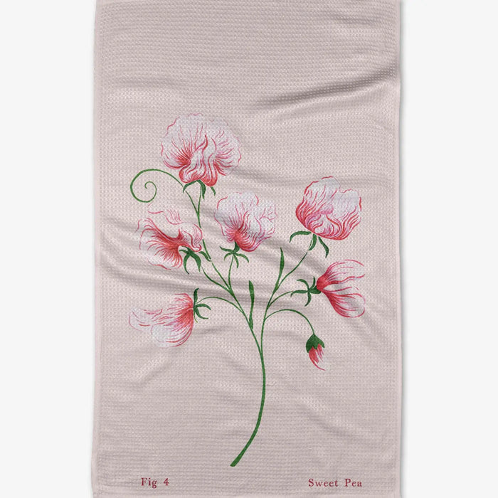 Geometry April Sweet Pea Tea Towel