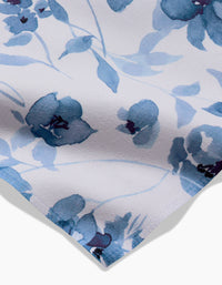 Geometry Blue Floral Dinner Napkin Set