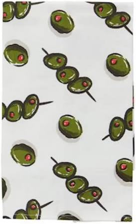 Olive Print Bar Towel