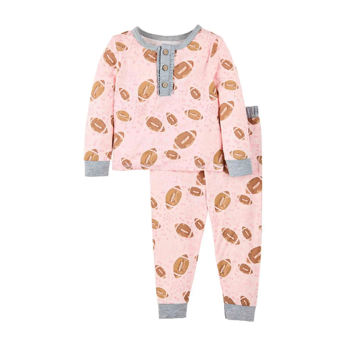 Pink Football Pajama Set