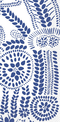 Nasia Blue & White Print Guest Towels