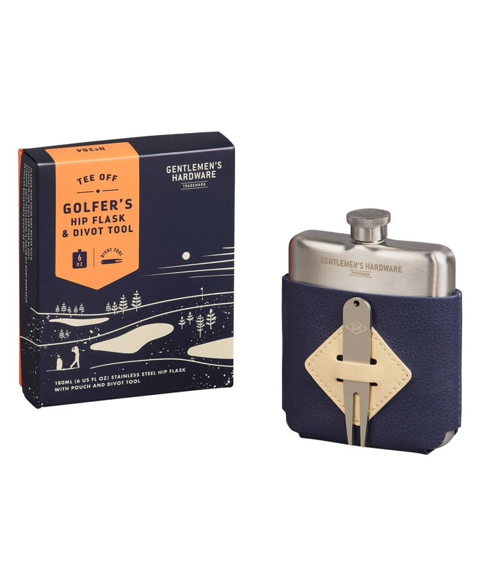 Golfer’s HipFlask & Divot Tool Set