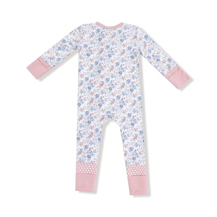 Angel Dear Charlotte Floral 2 Way Zipper Romper