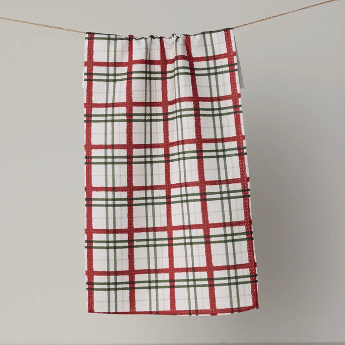 Geometry Ribbon Plaid Mini Towel