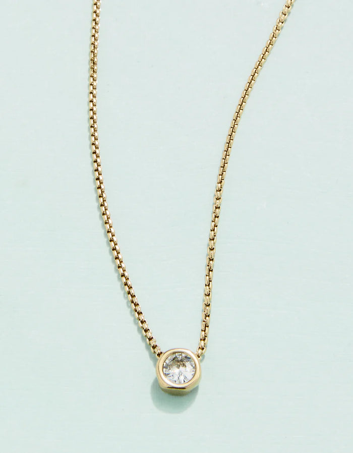 Spartina Little Lighthouse 17” Gold and Cubic Zirconia Necklace