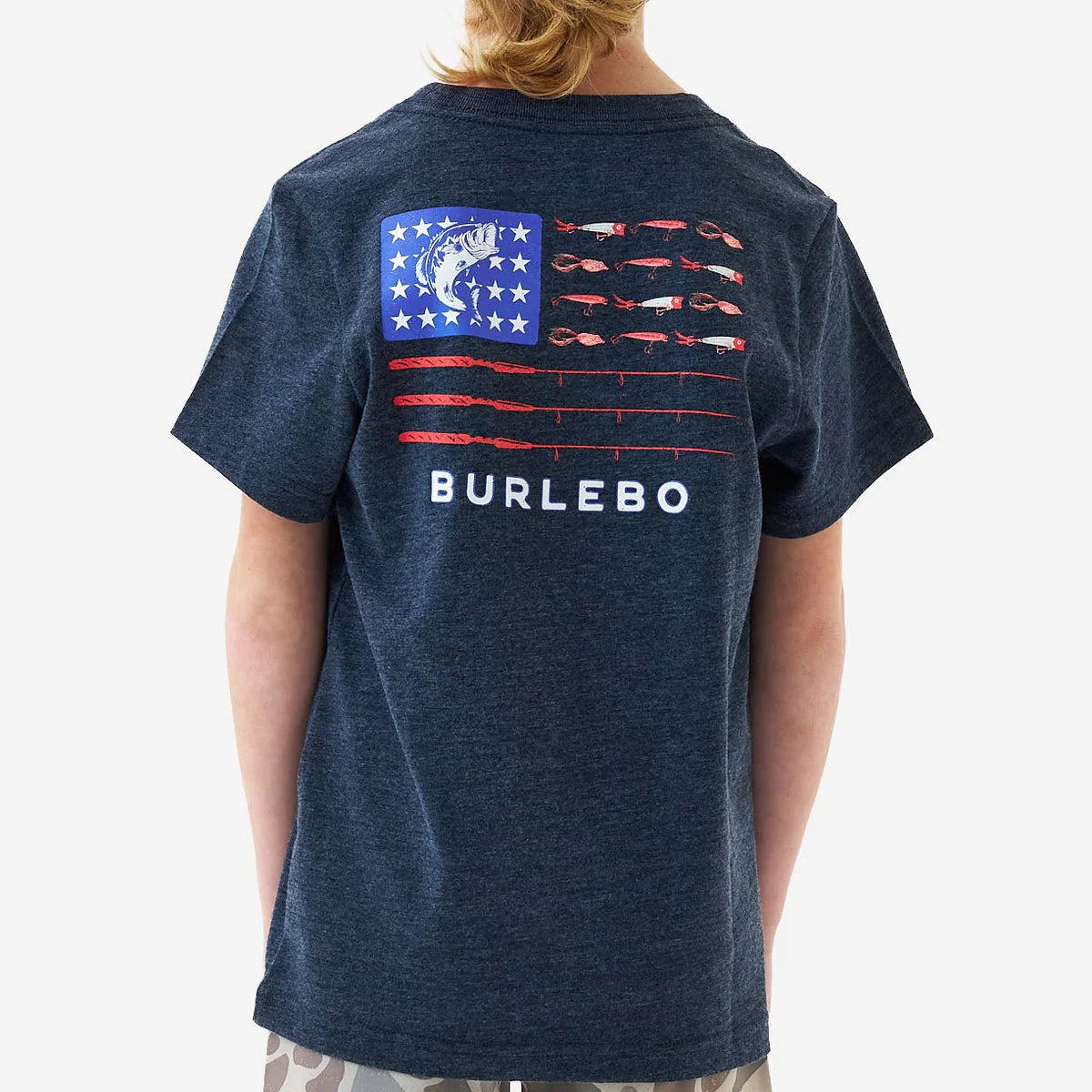 Burlebo Youth Fishing USA SS Tee