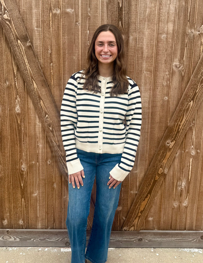 Melinda Striped Cardigan
