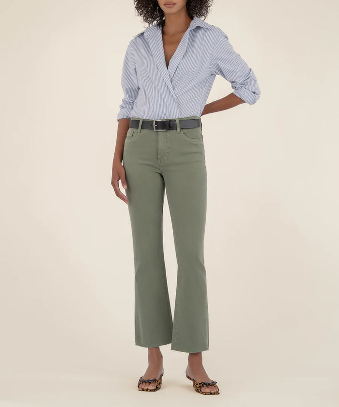 Kut from the Kloth Olive ‘Kelsey’ High Rise Flare Leg