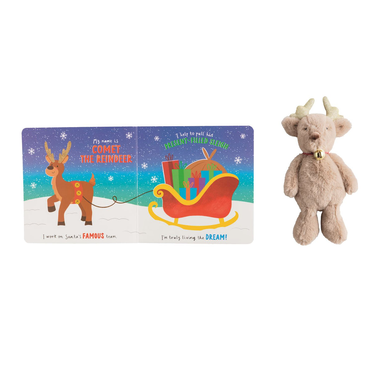 Reindeer Book with Plush