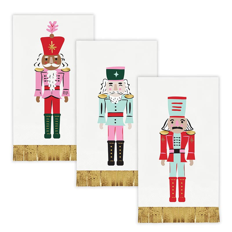 Foil Guest Napkins - Set of 3 Nutcrackers