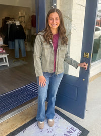 Amelia Cropped Utility Jacket