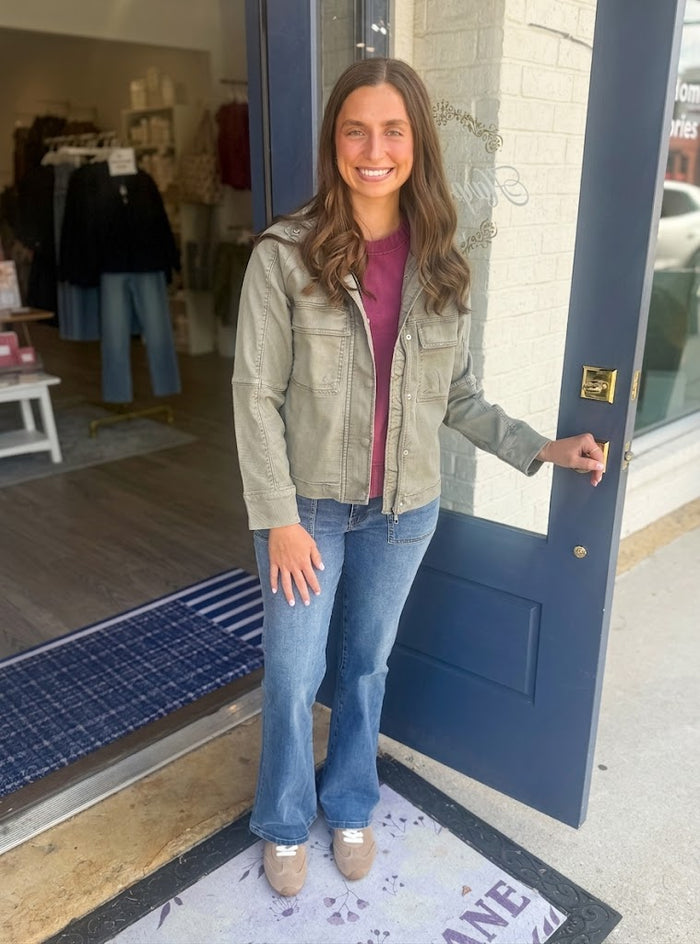 Amelia Cropped Utility Jacket
