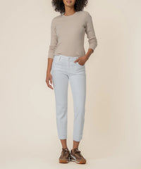 Kut From the Kloth Amy Mid Rise Crop Straight Leg - Optic White