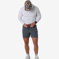 Burlebo Athletic Shorts In Grizzly Gray W/ Deer Camo Liner