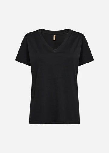 Jocelyn Black V Neck Tee