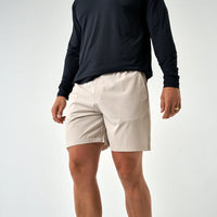 Burlebo Everday Short in Light Khaki- Into the Wild Pocket