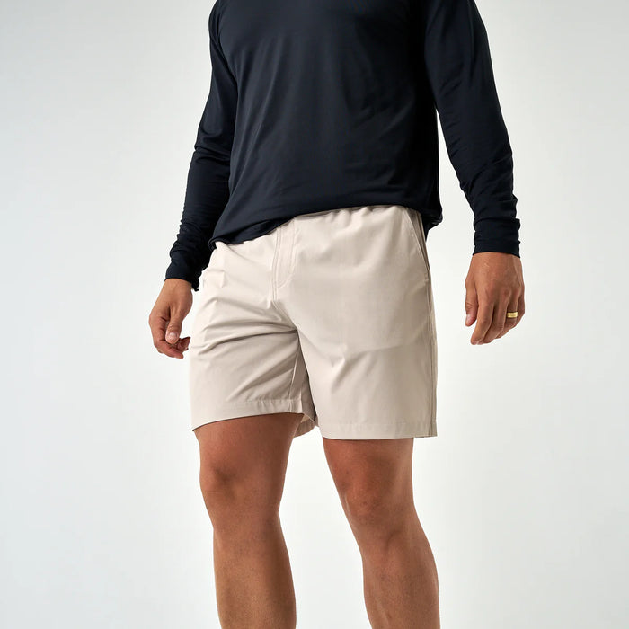 Burlebo Everday Short in Light Khaki- Into the Wild Pocket