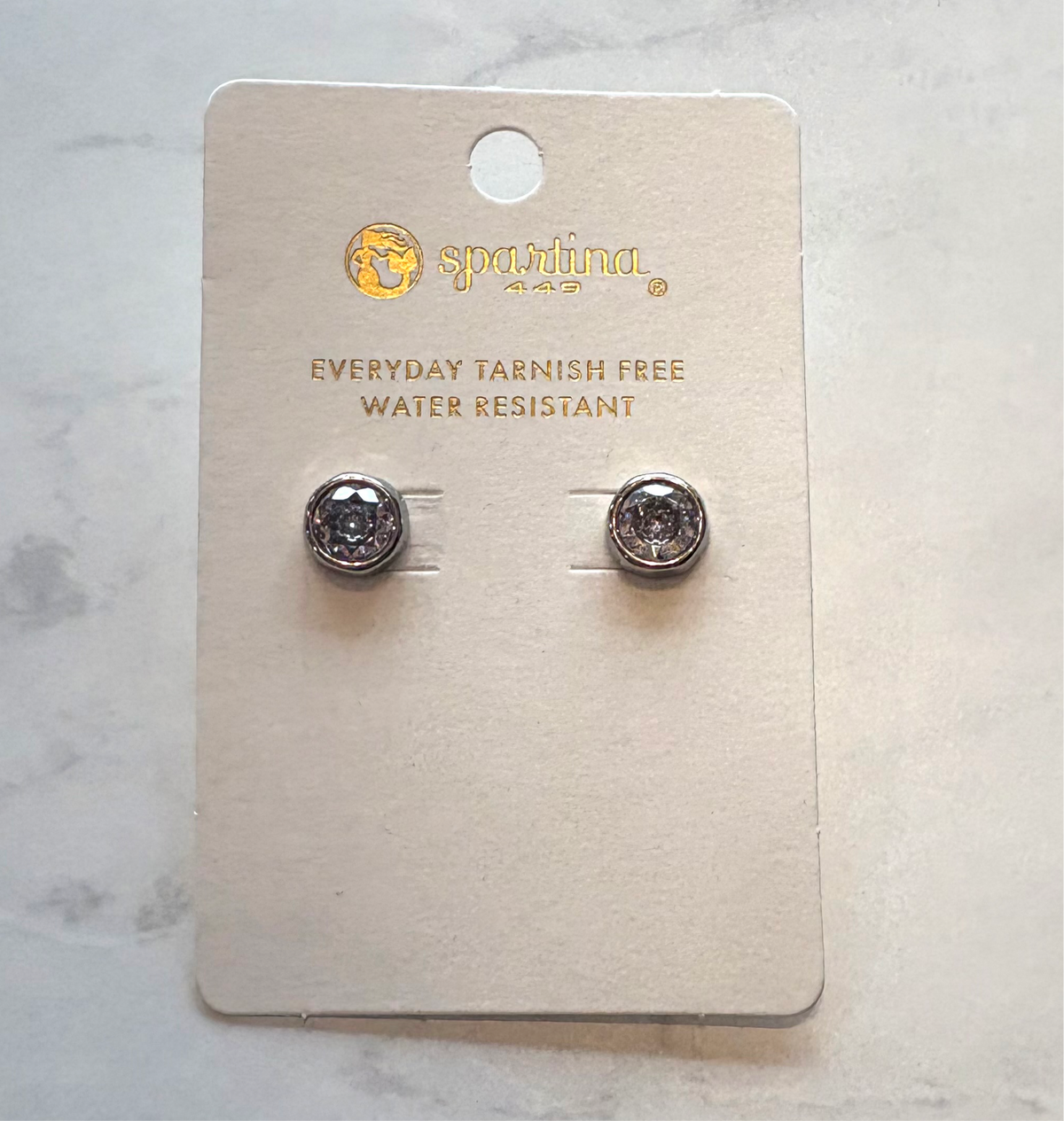 Spartina Lighthouse Stud Earrings Silver and Cubic Zirconia