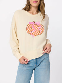 Gingham Pumpkin Sweatshirt