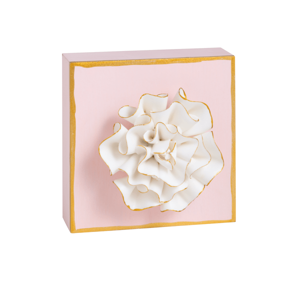 Pink Figural Flower Plaque