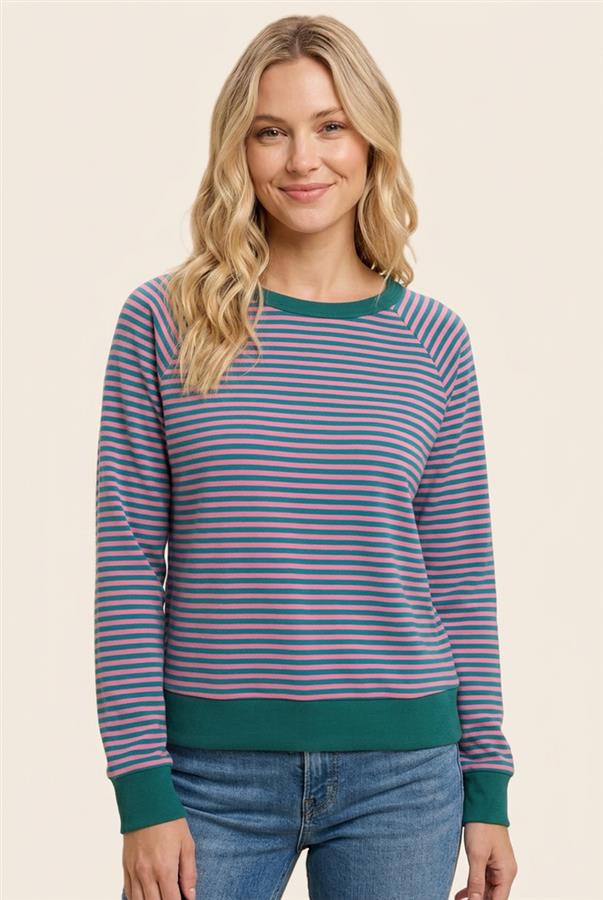Macie Striped Swearshirt