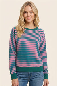 Macie Striped Swearshirt