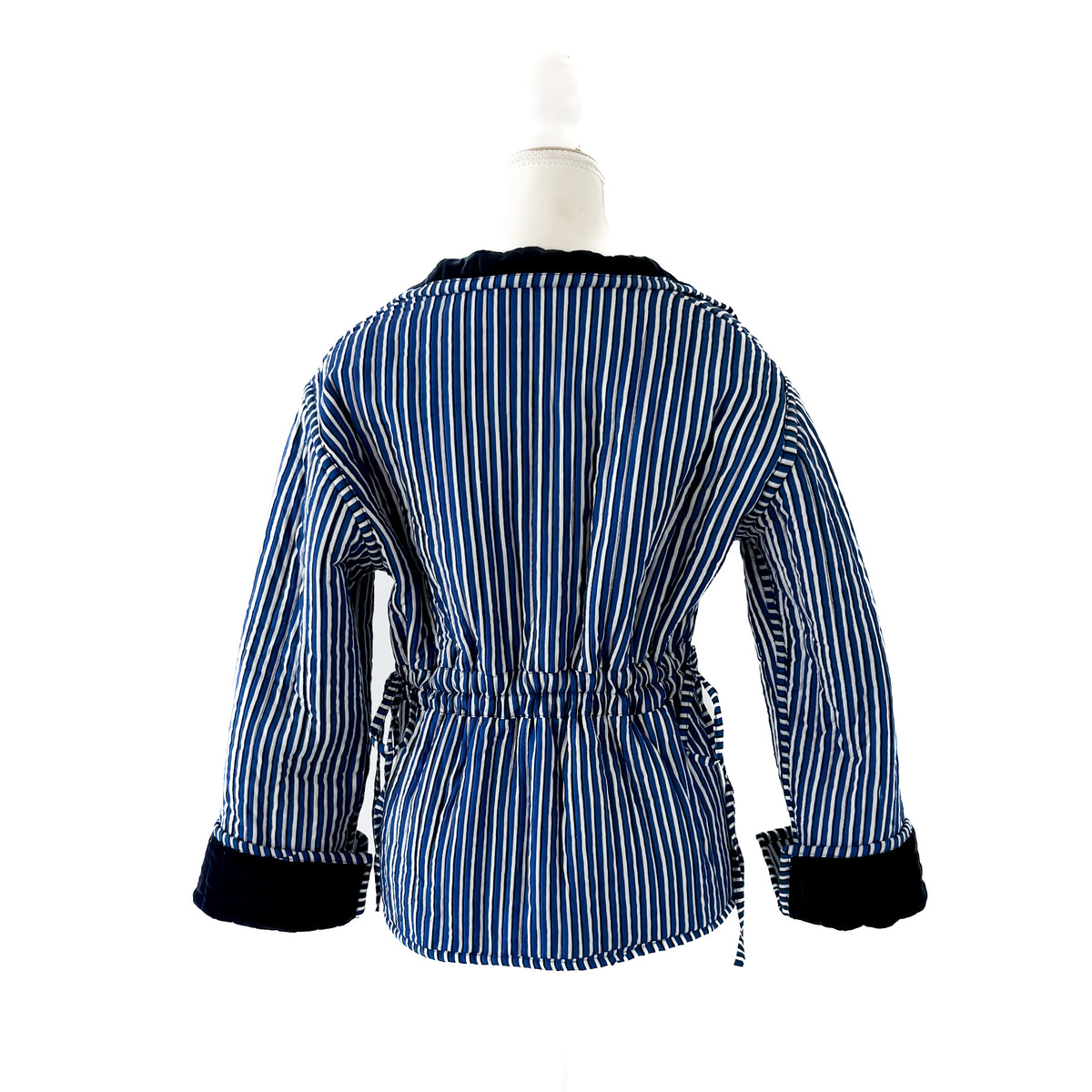 Reversible Pinstripe Velvet Jacket