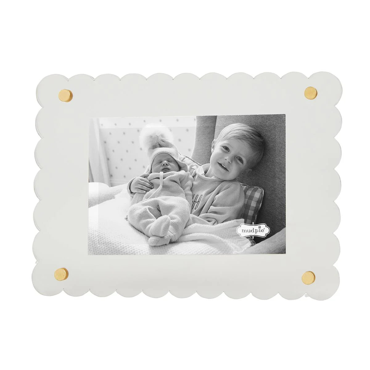 Mud Pie Clear Scalloped Acrylic Frame