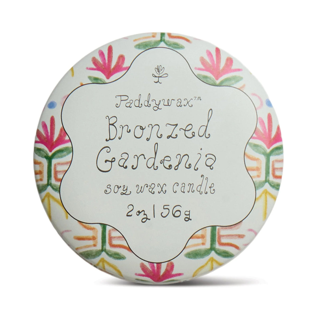 Paddywax Bronzed Gardenia Tulip 2oz Printed Tin