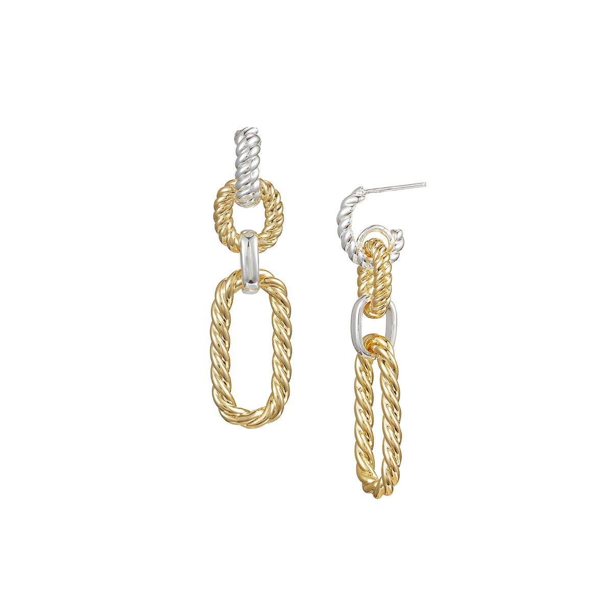 Legacy Link Statement Earrings in Gold/Silver
