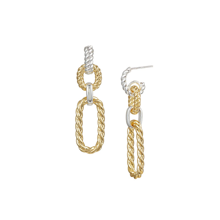 Legacy Link Statement Earrings in Gold/Silver