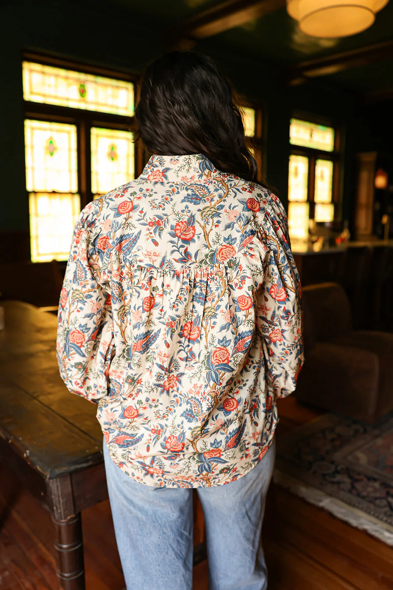 Layerz Jenna Red/Blue Foral Top