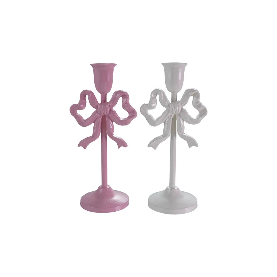 Long Cast Iron Bow Taper Holder